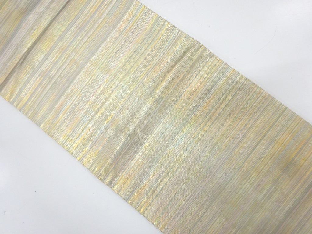 JAPANESE KIMONO / ANTIQUE FUKURO OBI / SILK / WOVEN STRIPE